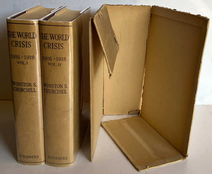 Damaged by Roadrunner Restoration - The World Crisis by Winston Churchill - 2 vols in Slipcase