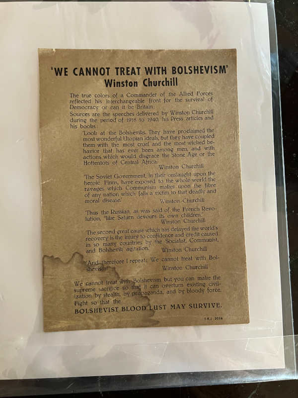 Churchill Pamphlet Water Damage